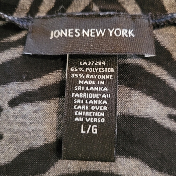 JONES NEW YORK Long Sleeve Animal Print Shug, Size Large - Picture 7 of 10